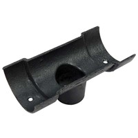 Alumasc Cast Iron Rainwater 100mm Plain Nozzle with Sockets 76.5mm Drop