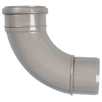 Terrain 110mm x 112.5 Deg Pushfit Spigot Socket Bend - Grey