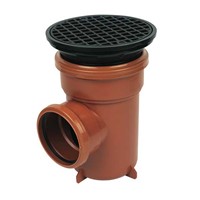 Express Underground Drainage 110mm Bottle Gully Trap & Circular Grid