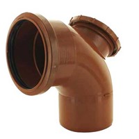 Marley 110mm x 87.5 Degree Solid Wall Rear Access Bend - Socket/Spigot