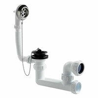 Marley Multikwik 40mm Standard Bath Trap with Overflow, Plug & Chain White