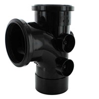 Marley 110mm Solvent Socket Branch 87.5 Degree - Black