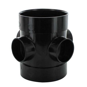 Marley 110mm Boss Pipe Double Solvent Socket - Black