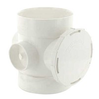 Marley 110mm Straight Access Pipe Solvent Socket / Spigot - White