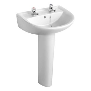 Armitage Shanks Sandringham 21 55cm Pedestal Basin 2 Tap Hole
