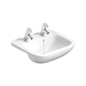 Armitage Shanks Profile 21 Semi Recessed Basin 2 Tap Hole - No Overflow