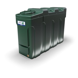 Titan Ecosafe 2000 litre Slimline Bunded Oil Tank - Bottom Outlet