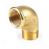 Embrass 1" Male x Female Brass Elbow