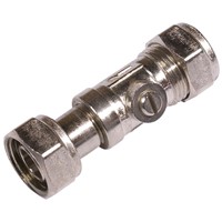 Express 22mm x 3/4" Chrome Straight Service Valve