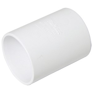 Floplast ABS Solvent Weld 40mm Straight Coupling - White - WS08W