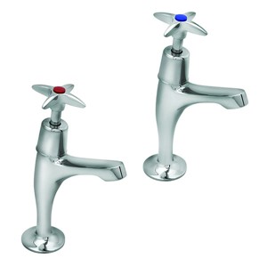 Deva 1/2" Cross Head Sink Taps Chrome - 183X