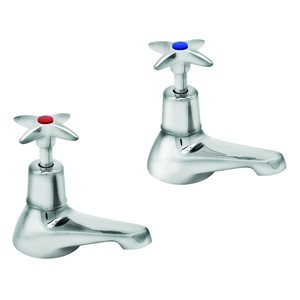 Deva 3/4" Cross Head Bath Taps Chrome - 182X