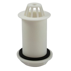 Express 1 1/2" Domed Plastic Urinal Waste 86mm Soild Tail White