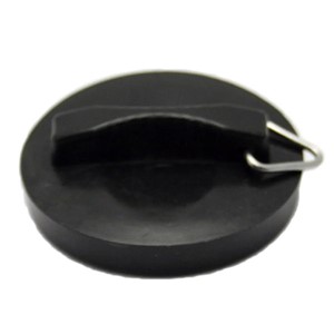 Express 1 3/4" Black Poly Bath Plug - Pack of 2