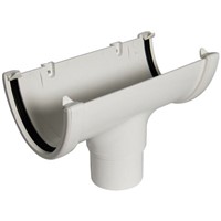 Floplast Hi-Cap 115mm 68mm Running Outlet - White - ROH1