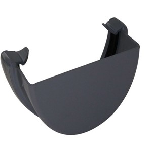Floplast Hi-Cap 115mm Rainwater External Stopend - Grey - REH1