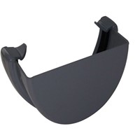Floplast Hi-Cap 115mm Rainwater External Stopend - Grey - REH1
