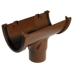 Floplast Hi-Cap 115mm 68mm Running Outlet - Brown - ROH1
