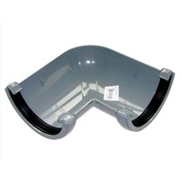 Floplast Half Round 112mm 90 Degree Angle - Grey - RA1