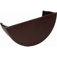 Floplast Half Round 112mm Internal Stopend - Brown - RE2