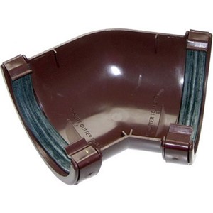 Floplast Half Round 112mm 135 Degree Angle - Brown - RA2