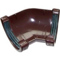 Floplast Half Round 112mm 135 Degree Angle - Brown - RA2
