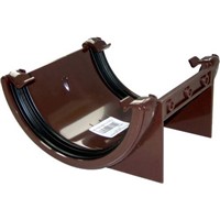 Floplast Half Round 112mm Union Bracket - Brown - RU1