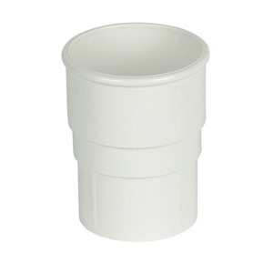 Floplast 68mm Round Downpipe Pipe Socket - White - RS1