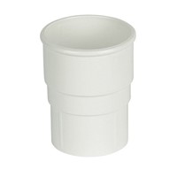 Floplast 68mm Round Downpipe Pipe Socket - White - RS1