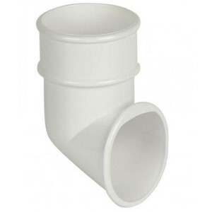 Floplast 68mm Round Downpipe Shoe - White - RB3