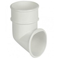 Floplast 68mm Round Downpipe Shoe - White - RB3