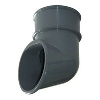 Floplast 68mm Round Downpipe Shoe - Grey - RB3