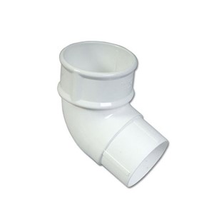 Floplast 68mm Round Downpipe 112.5 Degree Offset Bend - White - RB2