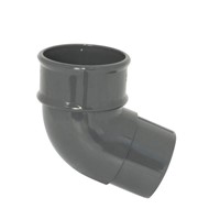 Floplast 68mm Round Downpipe 112.5 degree Offset Bend - Grey - RB2