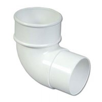 Floplast 68mm Round Downpipe 92.5 Degree Offset Bend - White - RB1