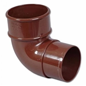 Floplast 68mm Round Downpipe 92.5 Degree Offset Bend - Brown - RB1
