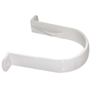 Floplast 68mm Round Downpipe Pipe Clip - White - RC1