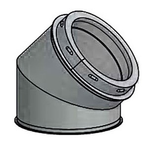 Vantage Twin Wall Insulated 5" Elbow 45 Degree Black