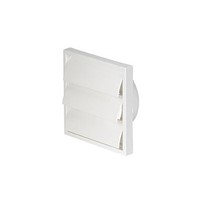 Airflow 154 x 154 x 100mm dia Gravity Grille - White