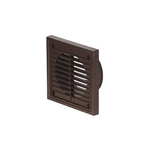 Airflow 154 x 154 x 100mm dia Flyscreen Grille - Brown