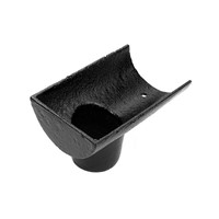 Alumasc Cast Iron Rainwater 100mm Internal Dropend Outlet with 63mm Drop