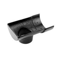 Alumasc Cast Iron Rainwater 100mm External Dropend Outlet with 63mm Drop