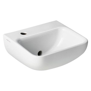 Armitage Shanks Contour 21+ 40cm 1 Left Hand Taphole Back Outlet Basin Smartguard+ Glaze