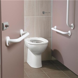 Armitage Shanks Contour 21+ Doc M Ambulant Back to Wall Pack with White Rails & Seat