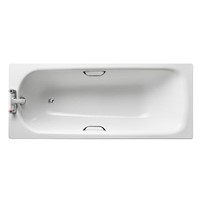 Armitage Shanks Sandringham 21 1700mm x 700mm 2 Taphole Steel Bath with Chrome Plated Grips & Anti-Slip