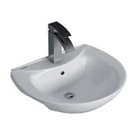 Lecico Atlas 500mm 1 Tap Hole Semi Recessed Basin