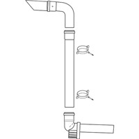 Baxi Plume Displacement Terminal Kit for Telescopic Flue - Black