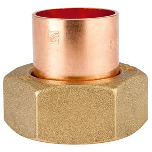 Express End Feed Copper Straight Cylinder Connector 28mm x 1"