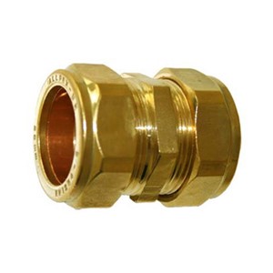 Express Compression Copper Straight Coupling 15mm