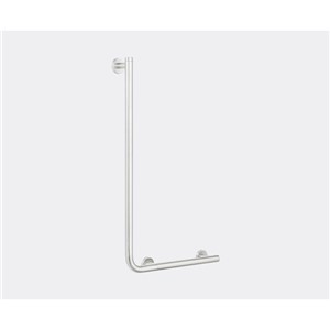 Coram Boston 90 Degree Right Hand Safety Bar Brushed Stainless Steel